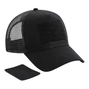 Beechfield Patch Snapback Trucker Cap (One Size) (Black)