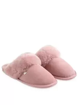 Image of Just Sheepskin Duchess Soft Cuff Sheepskin Mule Slipper - Rose, Rose, Size 5, Women