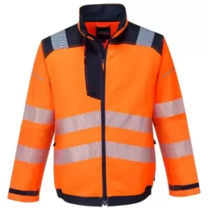 Image of Portwest - T500ONRL - sz L PW3 Hi-Vis Work Jacket - Orange/Navy