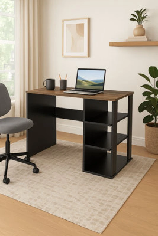 Image of Decorotika Polina Computer Desk Black Walnut