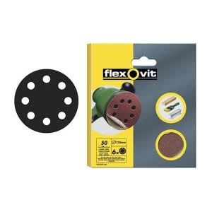 Image of Flexovit Hook & Loop Sanding Discs 115mm Medium 80G (Pack of 6)