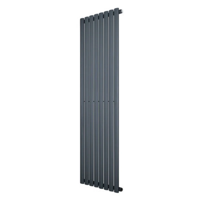 Image of Monstershop Oval Single Column Radiator - 1600 x 480mm - Anthracite Grey Grey Unisex