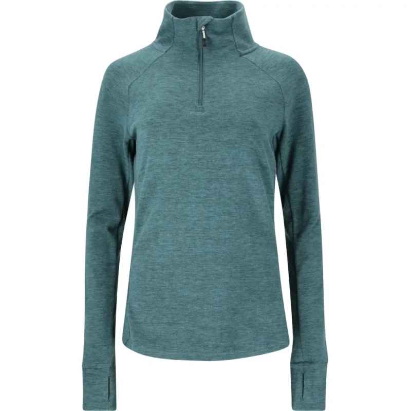 Image of Womens long sleeve zip neck base layer Whistler Kajsa Bleu Female 36