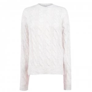 image of NA-KD Cable Knit Jumper - White 0001