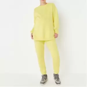 image of Missguided Oversized Sweat and Jogger Set - Yellow