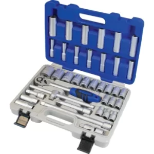 1/2" Square Drive 37 Piece Metric Socket Set