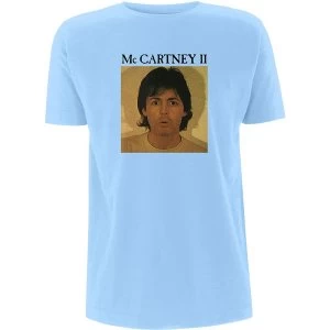 image of Paul McCartney - McCartney II Mens Large T-Shirt - Light Blue