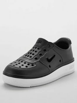 Image of Nike Foam Force 1 Childrens Trainer, Black/White, Size 1