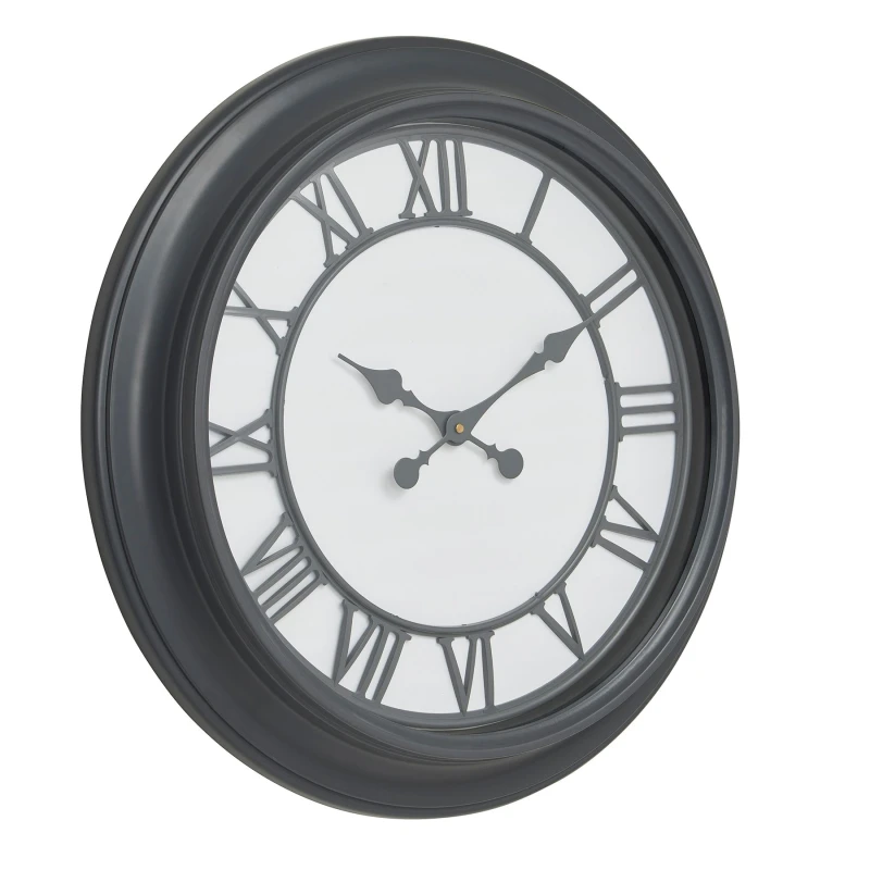 Image of Hill Interiors Louie Wall Clock in Grey Grey Unisex