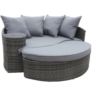 Image of Charles Bentley Curved Day Bed - Grey