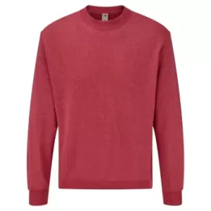 Image of Fruit Of The Loom Mens Set-In BelcoroA Yarn Sweatshirt (L) (Heather Red)