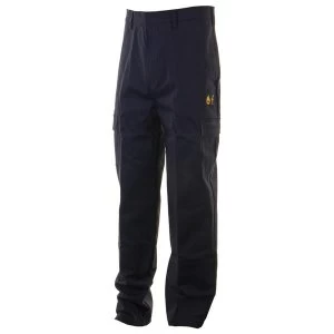 Image of Click Fireretardant Anit Static 30" Waist with Regular Leg Safety Trousers Navy Blue
