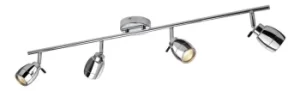 Image of Marine 4 Light Spotlights Bar Bathroom Ceiling Light Chrome IP44, GU10