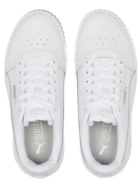 Image of Puma Womens Carina 2.0 Sneakers 160380 UK Size 3 - White/Silver