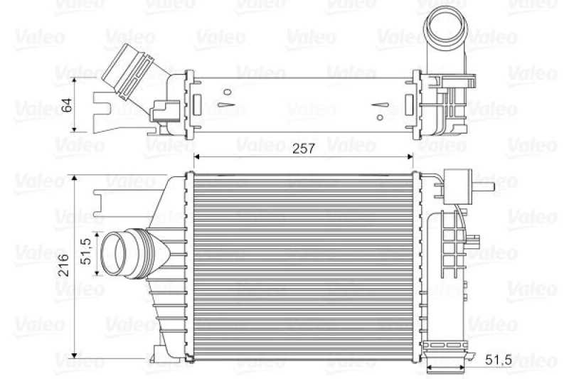Image of Intercooler VALEO 818343