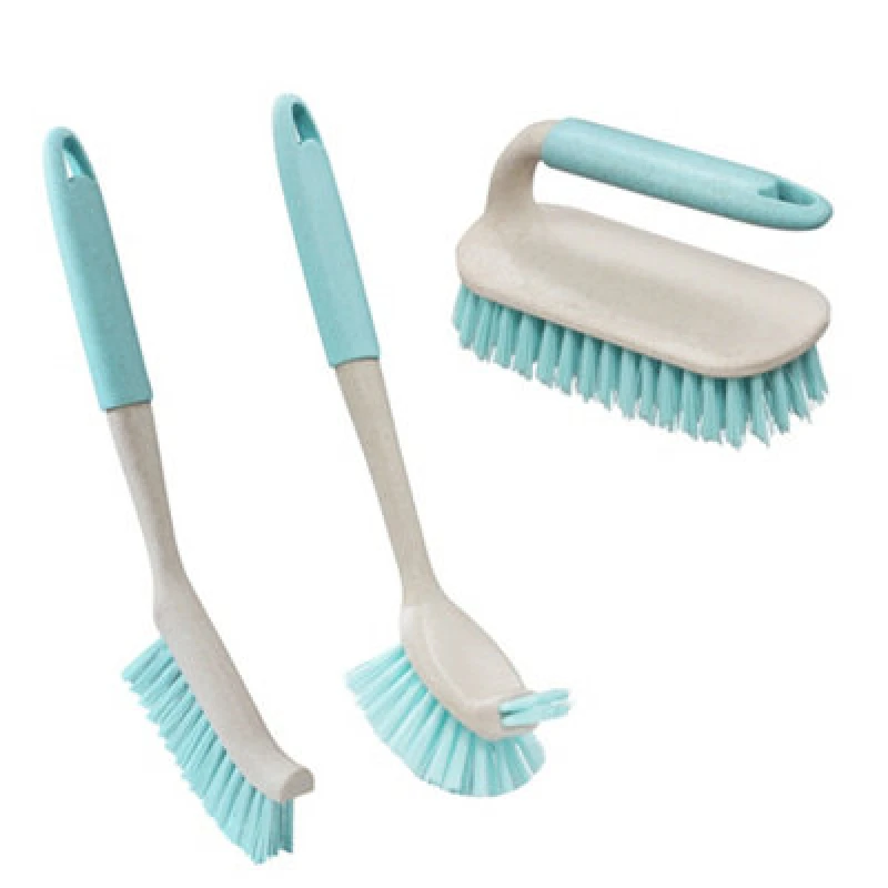 Image of JVL Pro Anti-Bac Cleaning Essentials, Dust pan, Scrubbing, Dish Brush and Window Squeegee Bundle Blue unisex
