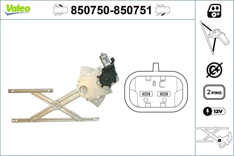 Image of Window regulator VALEO 850751