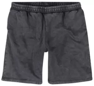 image of Urban Classics Heavy sand-washed leisurewear shorts Shorts black