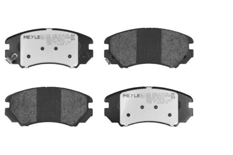 Image of MEYLE 025 238 9116/PD Brake pad set Front Axle, with acoustic wear warning, MEYLE-PD Quality, with anti-squeak plate Brake Pad Set,disc brake (402)