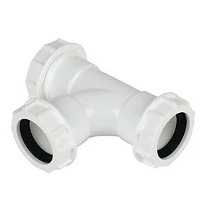 Image of FloPlast WC23 Unicom Compression Waste Tee - 40mm