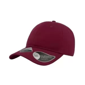 Image of Atlantis Unisex 6 Panel Organic Cotton Cap (One Size) (Burgundy)