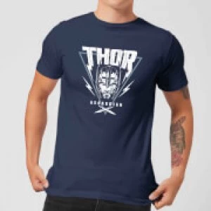 Image of Marvel Thor Ragnarok Asgardian Triangle Mens T-Shirt - Navy - XXL