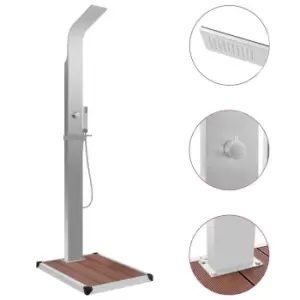 Image of Vidaxl Outdoor Shower With Tray Wpc Stainless Steel