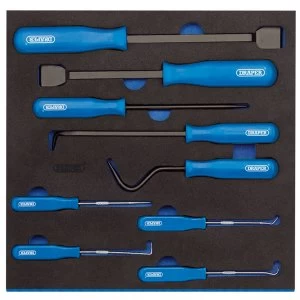 Image of Draper Scraper, Hook And Pick Set In 1/2 Drawer EVA Insert Tray (9 Piece)
