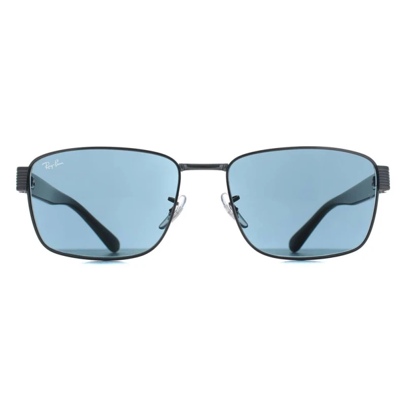 Image of Ray-Ban Ray-Ban Rectangle Gunmetal Havana Grey Blue RB3750 Grey One Size Unisex 8056262246733