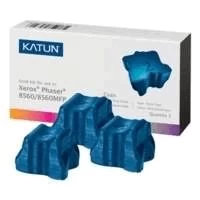 image of Pack of 3 Cyan Katun Solid Ink Sticks for Phaser 8560