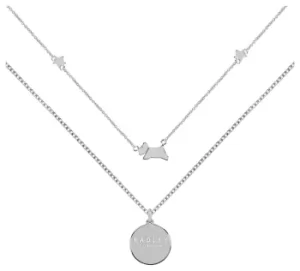 image of Radley Silver Plated Leaping Dog and Star Pendant Neckalce