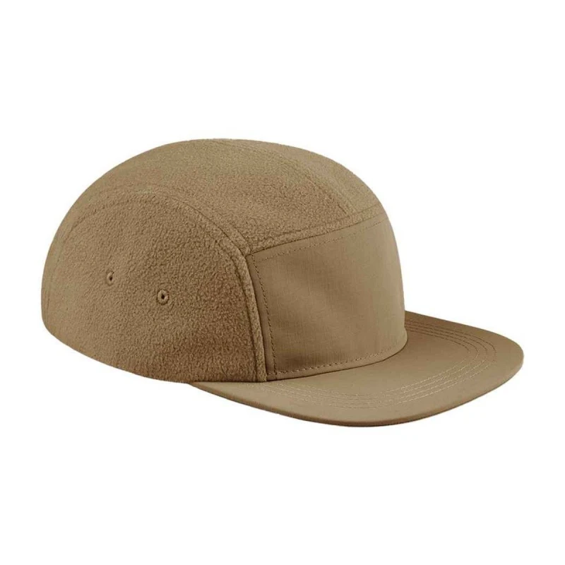 Image of Beechfield Beechfield Men Fleece Camper Cap in Light Brown Light Brown One Size Male 5063703676373