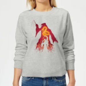 Image of Harry Potter Dumbledore Voldemort Womens Sweatshirt - Grey - 3XL