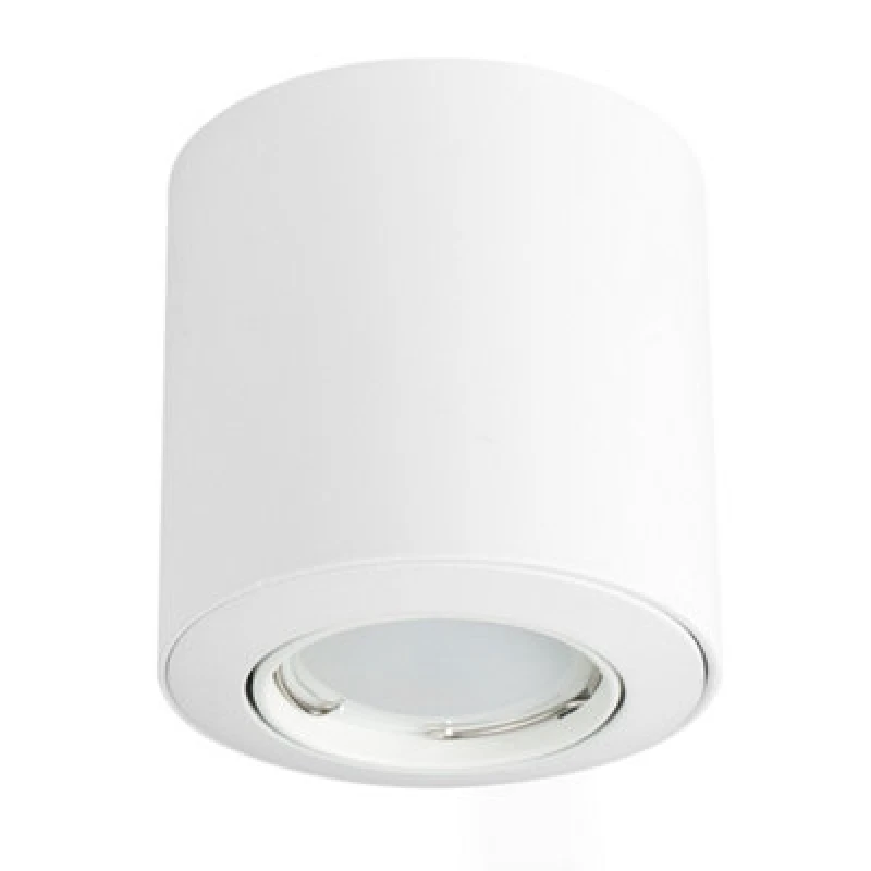 Image of ValueLights Downlight Tiltable Ceiling Light Fitting 10 Pack With Warm White Bulbs White