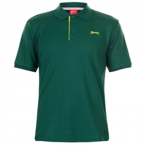 image of Slazenger Plain Polo Shirt Mens - Dark Green