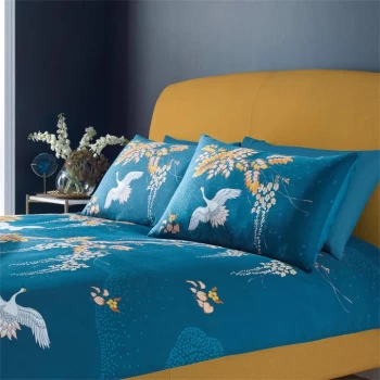 Image of Biba Wisteria Duvet Cover - Teal