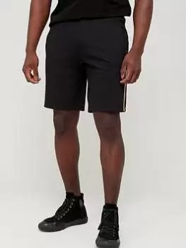 Image of Armani Exchange Gold Label Jersey Shorts – Black, Size L, Men