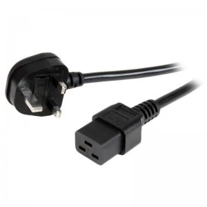 image of 2m Computer Power Cord - Bs-1363 To Iec 320 C19