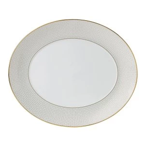 Image of Wedgwood Arris oval serving platter 33cm