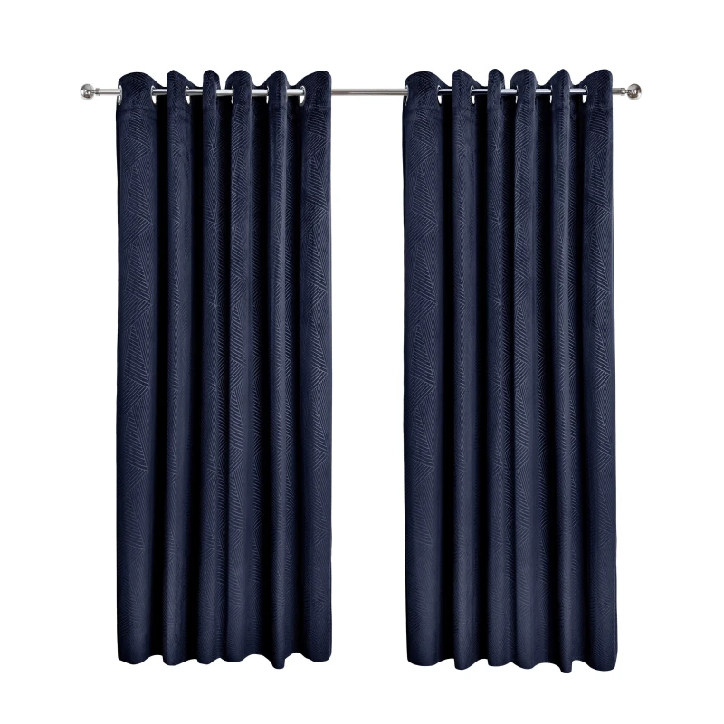 Image of Emma Barclay Midnight - Velvet Blackout Curtains Eyelet Blackout Curtains 66x54in Blue 39120918003
