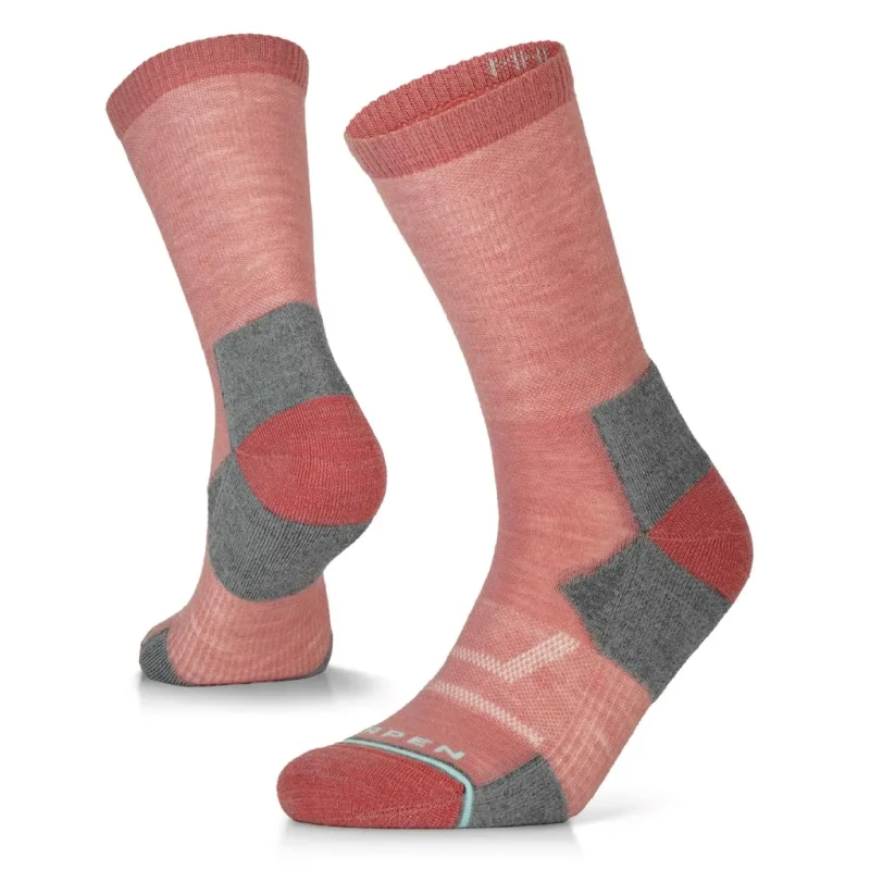Image of Womens Hiking Socks Lorpen Mhlcw Merino Hike Light Crew Rouge Female 34/37
