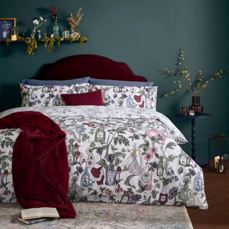 Image of furn. Furn Pick Your Poison Reversible Halloween Duvet Cover Set, Multicolour, Double