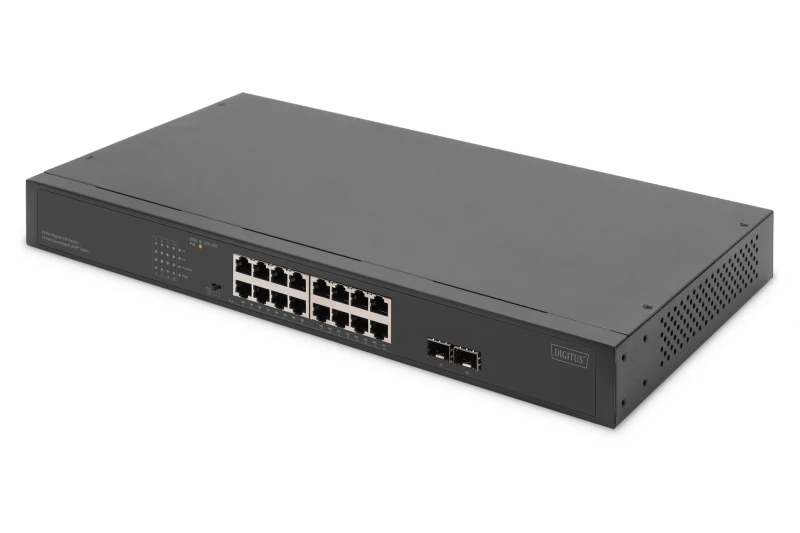 Image of Digitus 16-Port Gigabit Netzwerkswitch. 19 Zoll. unmanaged.2 Uplink Po