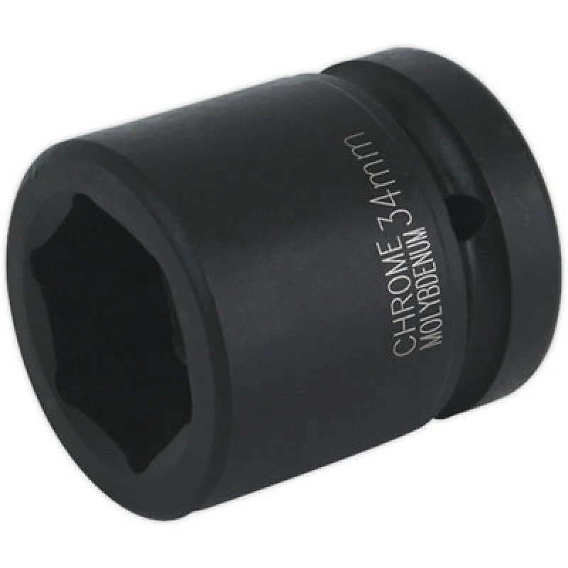 Image of Loops 34mm Forged Impact Socket - 1" Sq Drive - Chromoly Impact Wrench Socket Metallics
