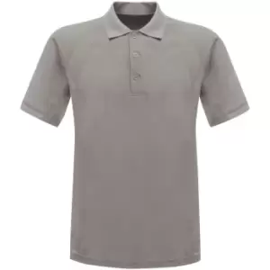 Image of Professional COOLWEAVE Wicking Polo TShirt mens in Silver - Sizes UK XS,UK S,UK L,UK XL,UK XXL,UK 3XL