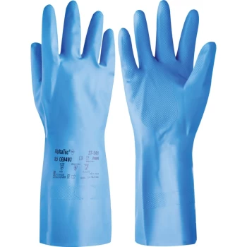 image of 37-501 VersaTouch Blue Nitrile Gloves - Size 8-1/2