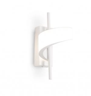 Image of 1 Light Spiral Wall Lamp, 12W LED, 3000K, 900lm, Sand White
