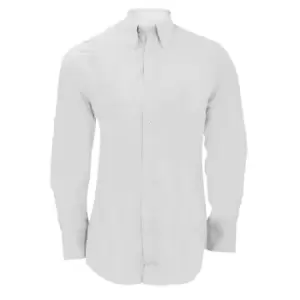 Image of Kustom Kit Mens City Long Sleeve Business Shirt (14.5inch) (White)