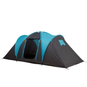 Image of Outsunny 4-Person Outdoor Steel Frame Camping Tent Blue