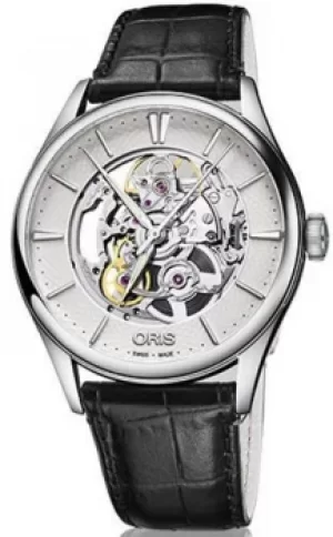 Image of Oris Watch Artelier Skeleton Black Leather